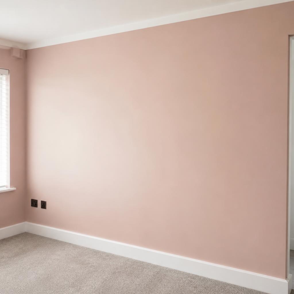 Smooth finished plaster wall painted and ready for use